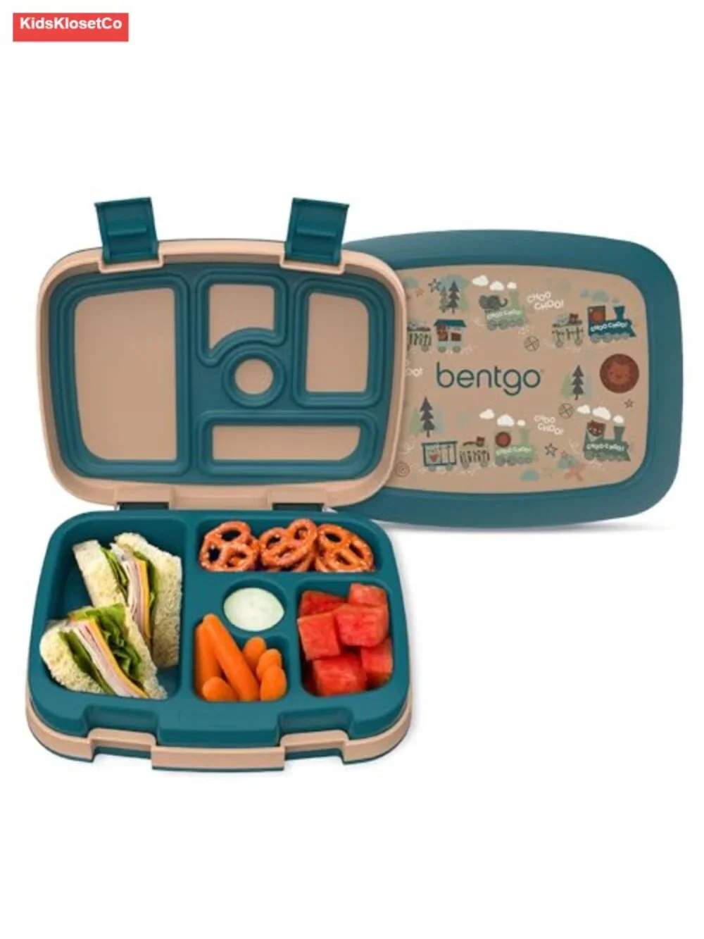 Leak-Proof 5-Compartment Bento Lunch Box for Kids, Ages 3-7, Durable,